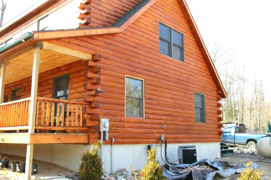 Log Home Restoration - Fire Damage Historic Log Cabin Restoration 